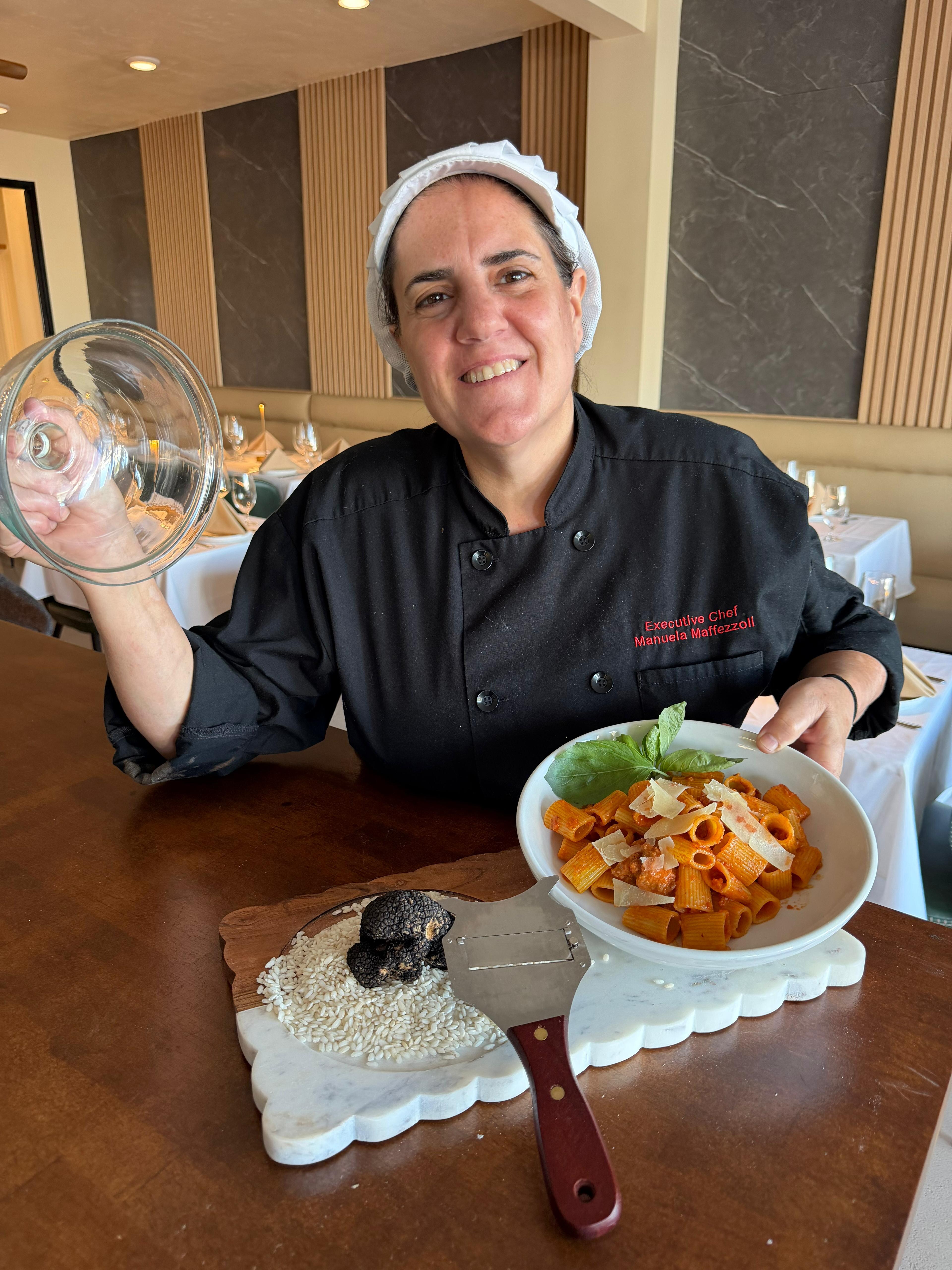 Chef Manuella in the kitchen